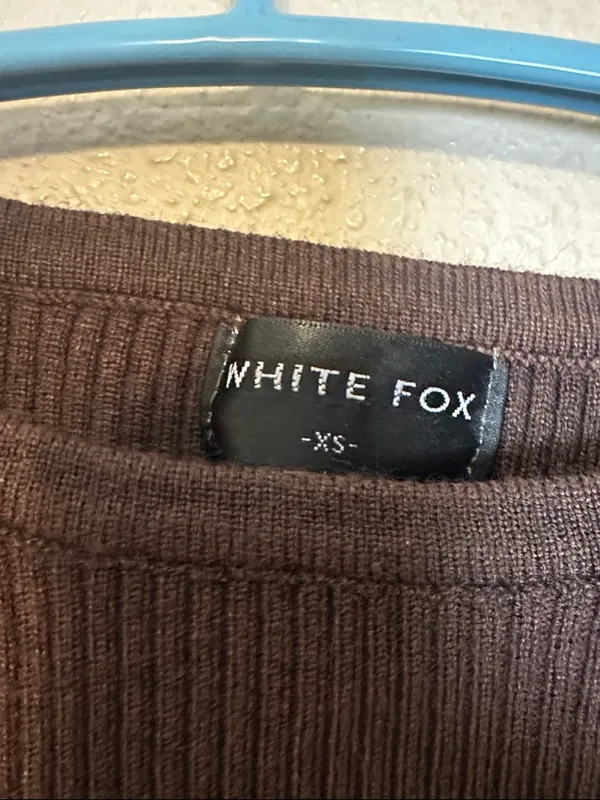 Whitefox Headlines Brown Chocolate Knit Sweater Cut Out‎ Dress Size XS - Image 6