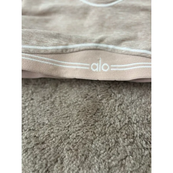 Alo Yoga Alosoft Heart Throb Bra Pink Quartz Heather/White XS Pastel - Image 5