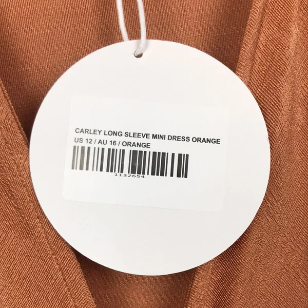 NWT Women’s Carley Long Sleeve Deep V-Neck Cinched Mini Dress - Image 6