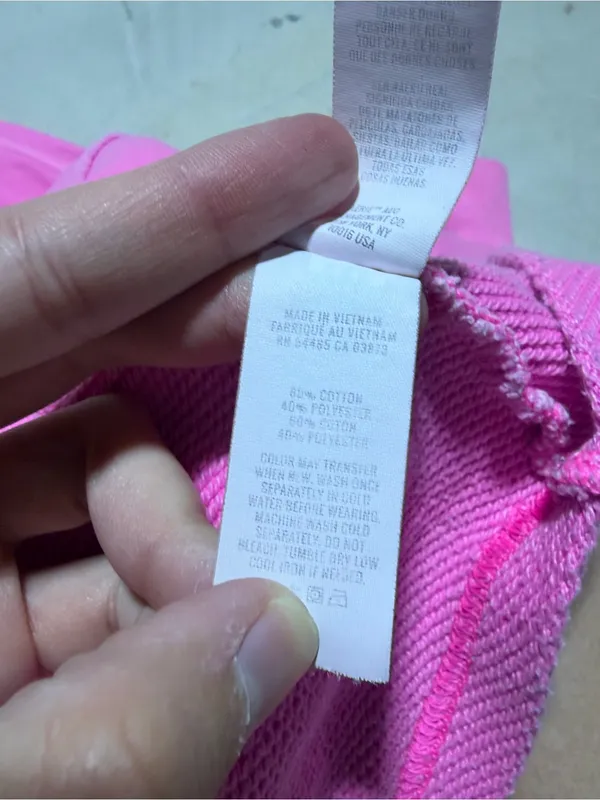 Aerie Cropped Pink Women's Sweatshirt xl - Image 8
