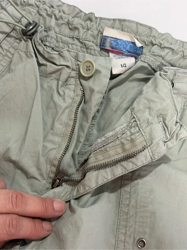 Las Olas Utility Women's Cargo Pants Sage Green Y2K Gorpcore Aesthetic Size 14 - Image 6