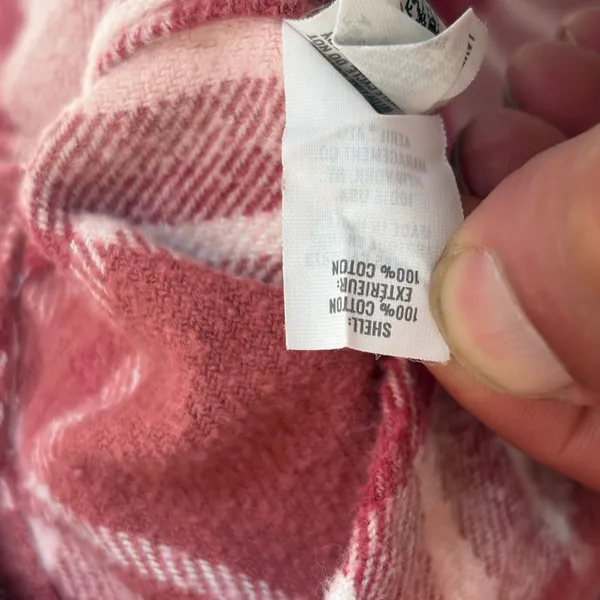 Aerie‎ Womens Red Pink Plaid Flannel Button Down Shirt Oversized Medium - Image 3