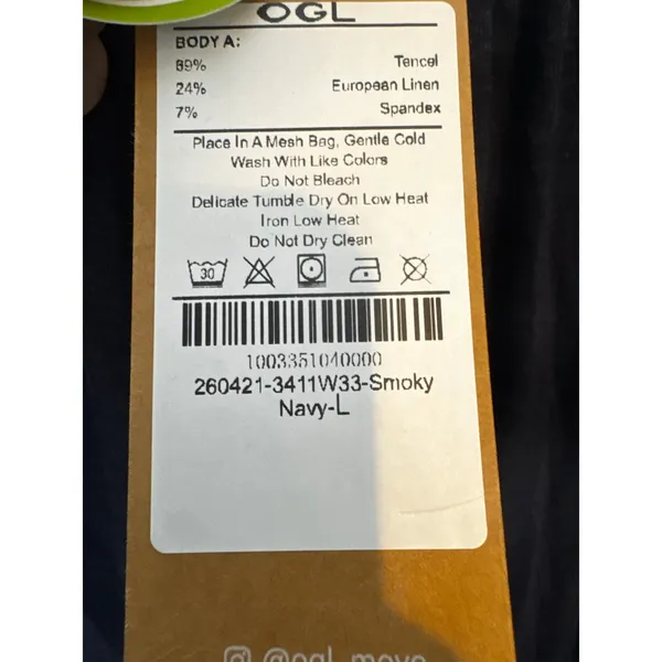 NWT OGL Women’s Large Smoky Navy Midi Skirt A-Line Pull-On Casual Comfort - Image 4