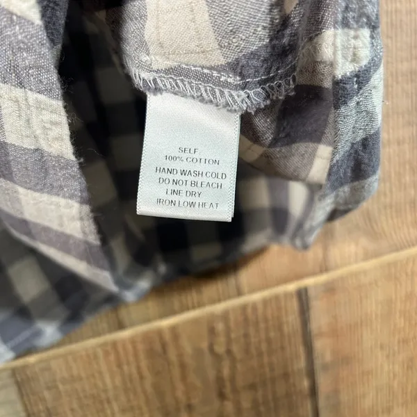 Her Entire Name Says Grace Gray White Gingham Smocked Milkmaid Mini Dress S Puff - Image 6