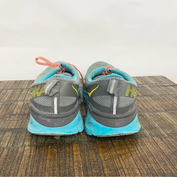 Hoka One One Warahi 3 Gray and Blue Running Athletic Shoes Size 9.5 - Image 4