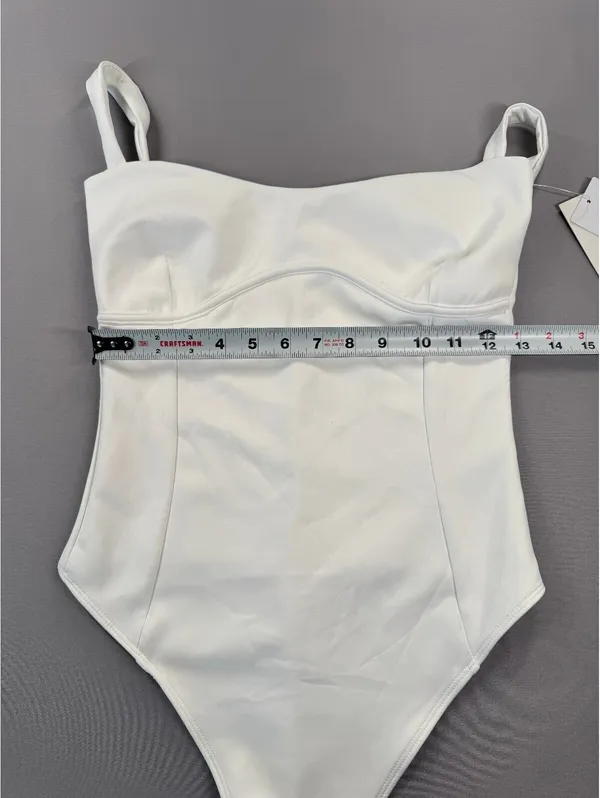 Good American White One Piece Bodysuit Size L NEW - Image 9