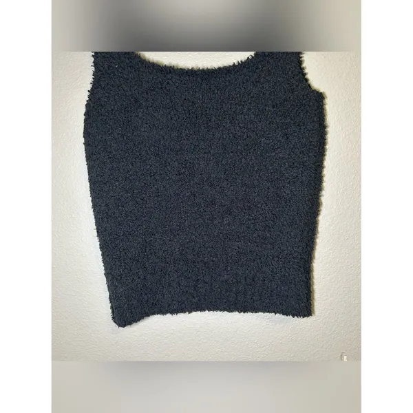 SKIMS Cozy Knit Fuzzy Black Loungewear Tank Top Women’s Size Small / Medium - Image 8