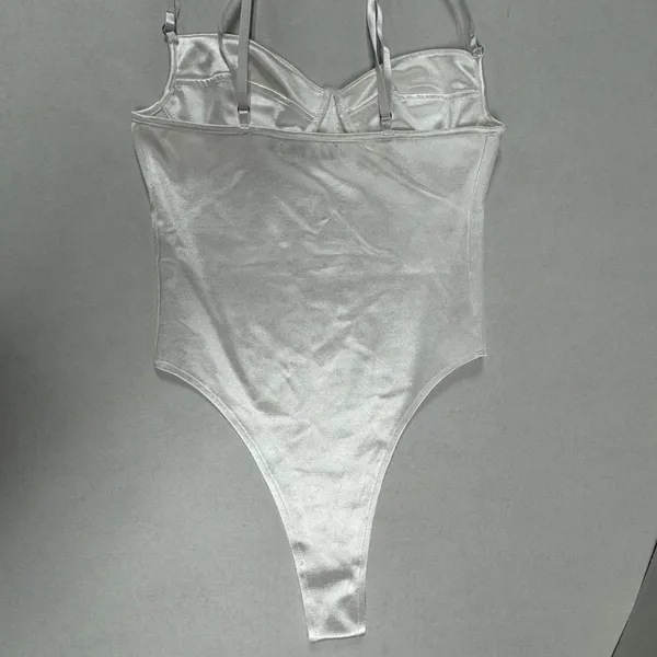 ADIKA White‎ Satin Bodysuit - Size S. - Image 9
