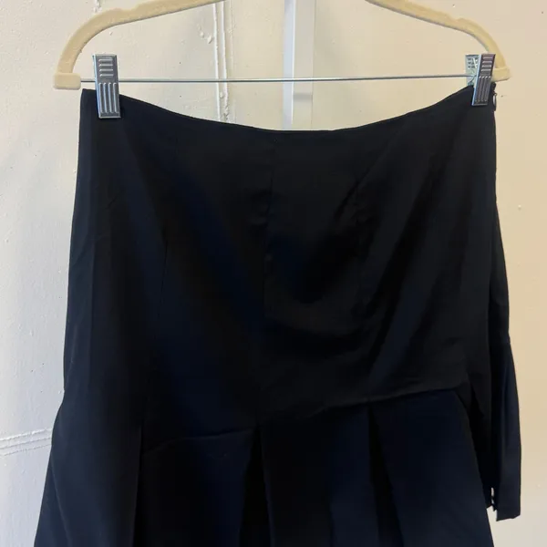 Vintage J. McLaughlin Black Pleated Drop Waist Skirt‎ Size 10 Academia Classic - Image 3
