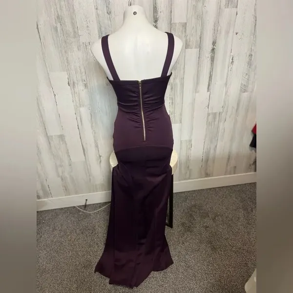 Windsor Purple Mermaid Evening Gown Size Small Formal Prom Dress Crisscross Bodi - Image 5