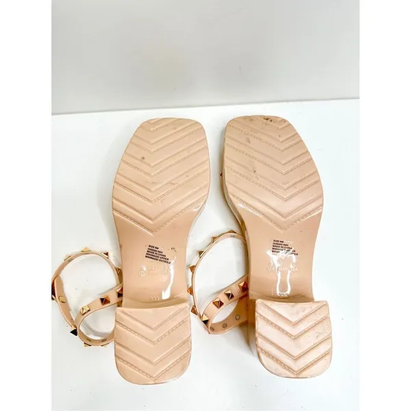 MIA Sandals Womens Size 6 Pink Studded Chunky‎ Heel Y2K - Image 9