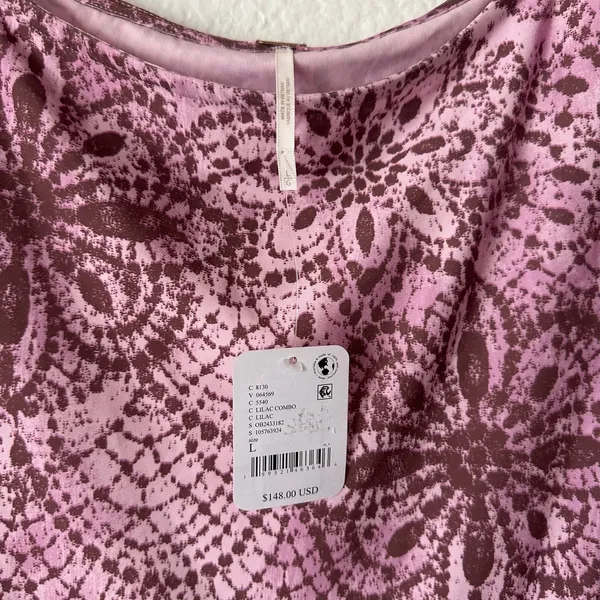 Free People NWT Purple Boho Paisley Medallion Print Mini Dress - Image 5