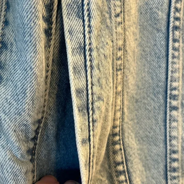 H&M &DENIM Light Wash‎ Acid Wash Denim Jean Jacket Womens Size 0 - Image 9