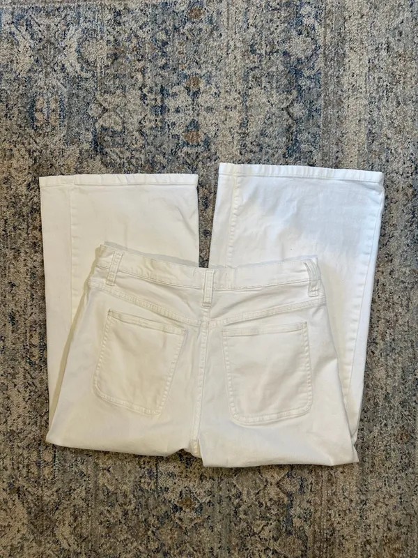 Madewell Wide-Leg Crop White Pants Size 29 - Image 5