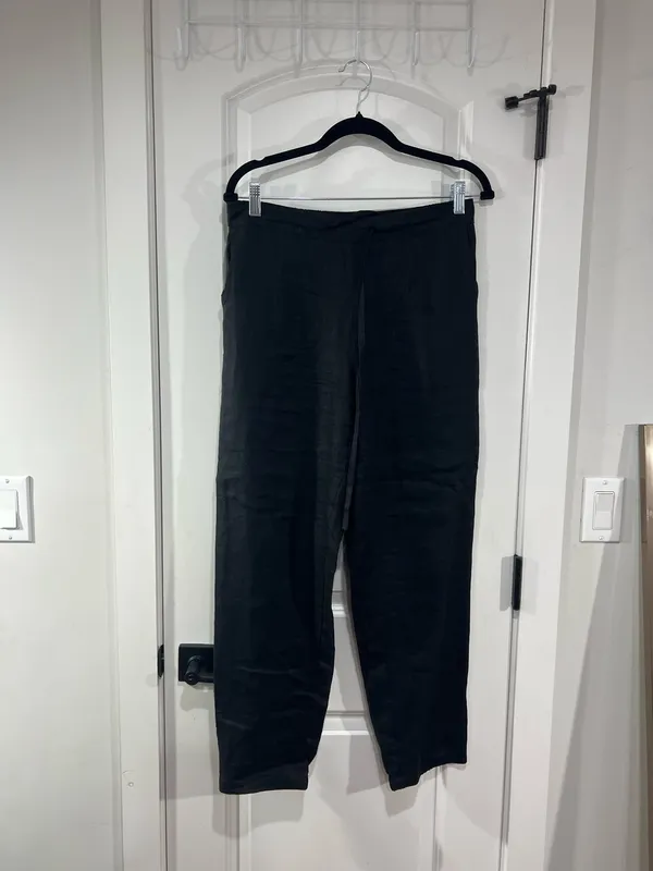 Brand New linen Set , pants and Top Black Size M - Image 7