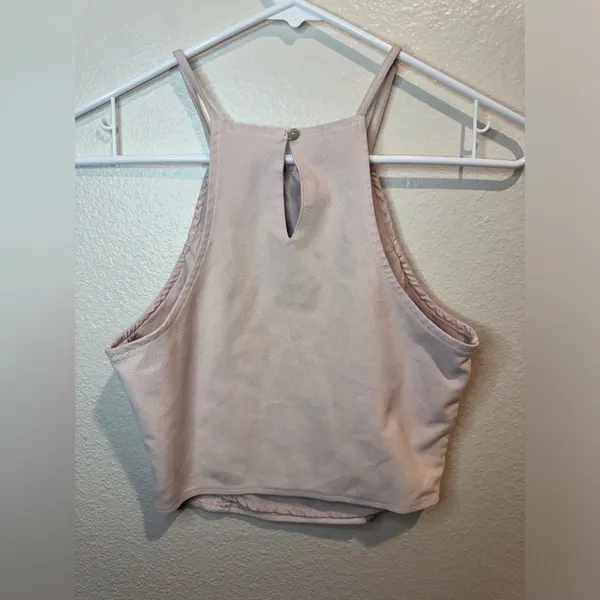 Abercrombie & Fitch Y2K Women's Rose Pink Embroidered Halter Top Size XS‎ - Image 4