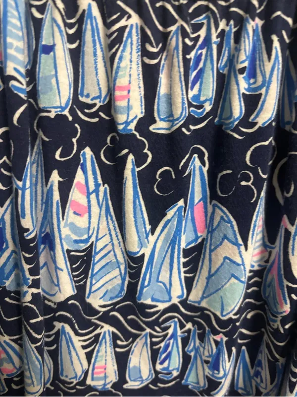 Lilly Pulitzer Loro Romper Low Tide Navy Sails Stripes Size Small Resort Beach - Image 4