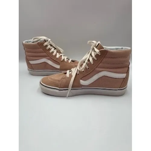 Vans Sk8-Hi Sneakers Pink Suede Canvas High Top Shoes Women Skater Retro 8.5 US - Image 3