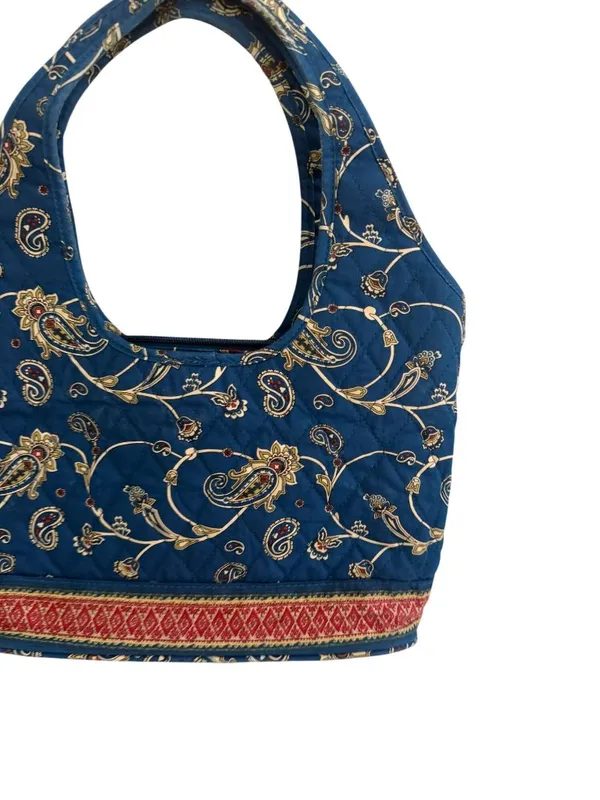 AMERICANA BY SHARIF Blue Floral Fabric Bucket Bag - Image 4