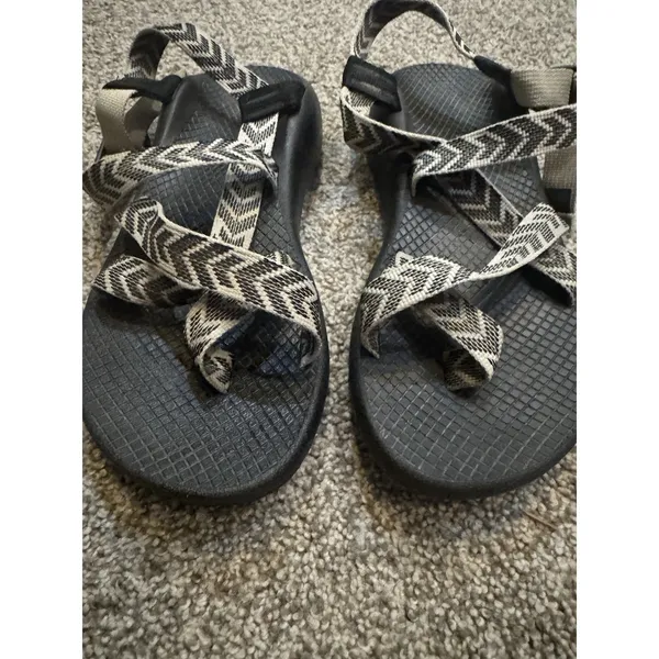 Chaco ZX/1 Yampa Black/White Adjustable Print Toe Loop Sport Sandals Women's 9 - Image 2