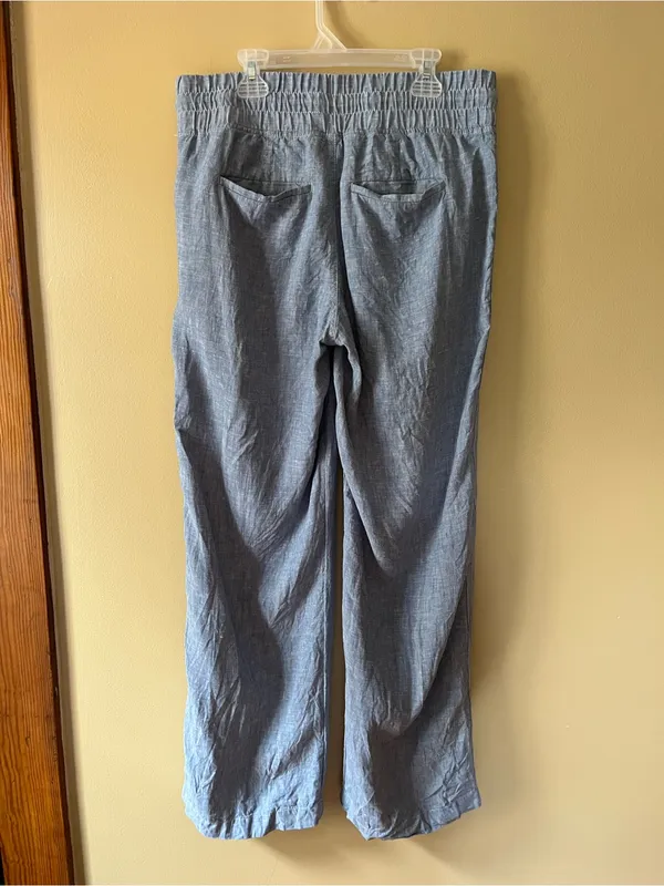 Athleta Cabo Linen Wide Leg Pants - Dusty Blue - Image 5