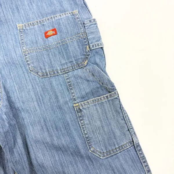 Dickies Heritage Bib Denim Overalls Medium Stone Wash Blue - Image 13