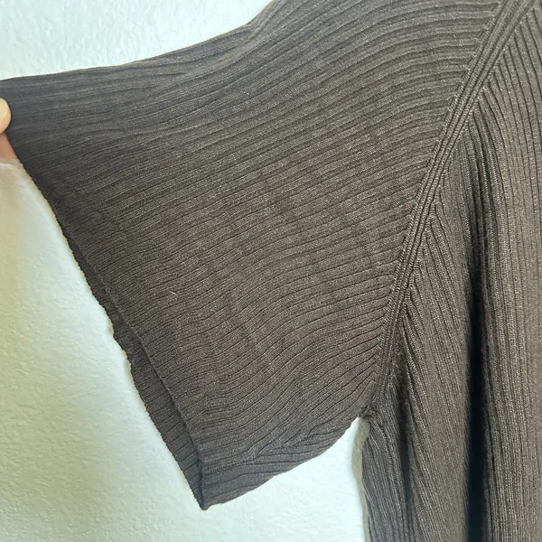 Vintage Spenser Jeremy Silk Cotton Ribbed Short Sleeve Knit Sweater Top‎ Size M - Image 7