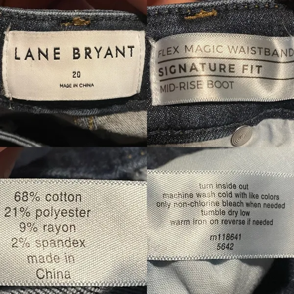Lane Bryant Womens Jeans Denim Mid Rise Bootcut Distressed Plus Size 20 - Image 12