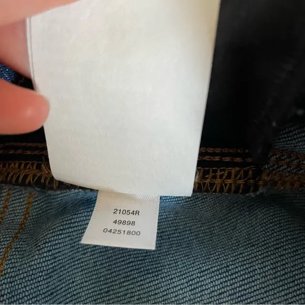 Spanx Cropped Wide Leg Jean Washed Blue Size Medium Patch Pocket Chore Retro - Image 9