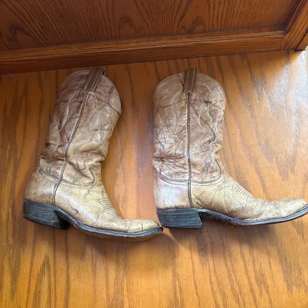 Vintage Tony Lama Tan Leather Women’s Size 7 - Image 2