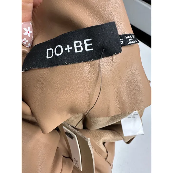 Do + Be‎ Womens Tan Faux Leather High Waisted Paperbag Pants Sz S NWT - Image 8