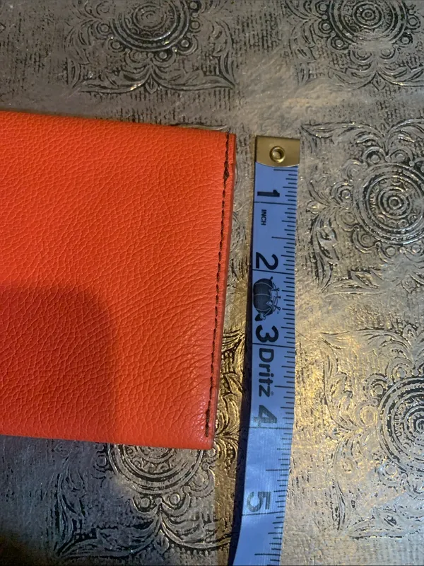 Fossil Orange and Brown Wallet Change Purse - Image 4