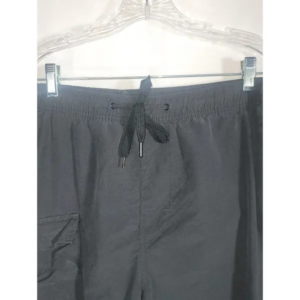 Aeropostale Black Women's Cargo Pants with Drawstring Waist, Size L - Image 4