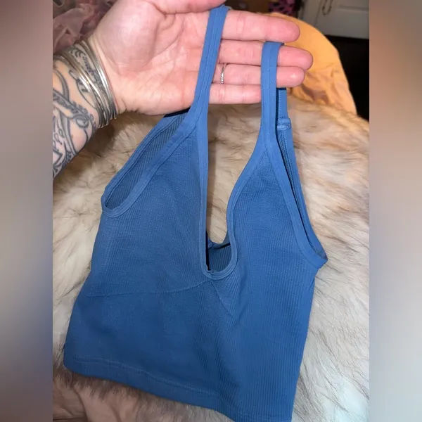 NWOT Free People Movement Happiness Runs (V-neck Watch Out Tank) -Crop top 🦋 - Image 2