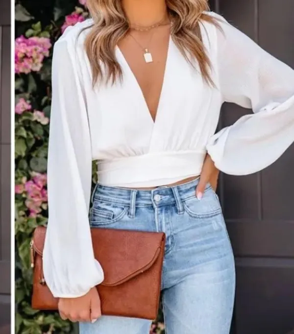 Vici Collection Vittoria Front Tie Crop Too - Image 2