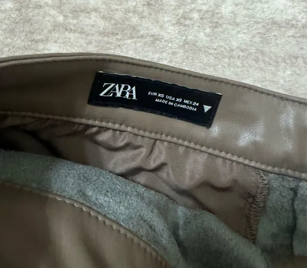 zara faux leather skort size xs - Image 3