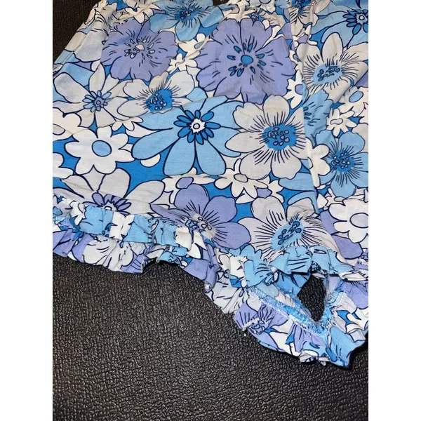 Free people blue floral shorts - Image 4