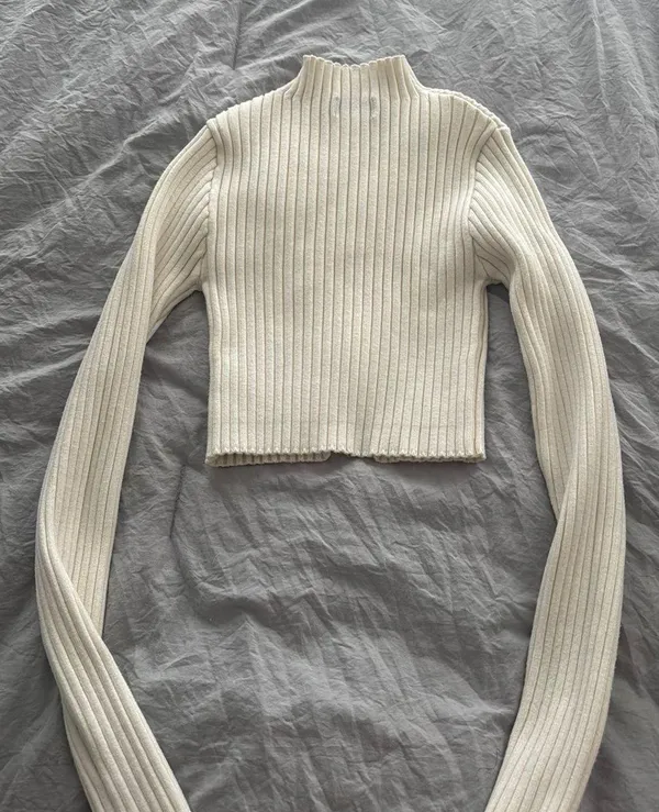 Edikted White Turtleneck Sweater  - Image 2