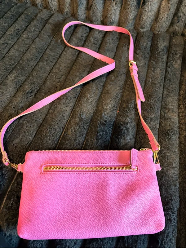Nanette Lepore Hot Pink Pebbled Leather Crossbody - Image 3