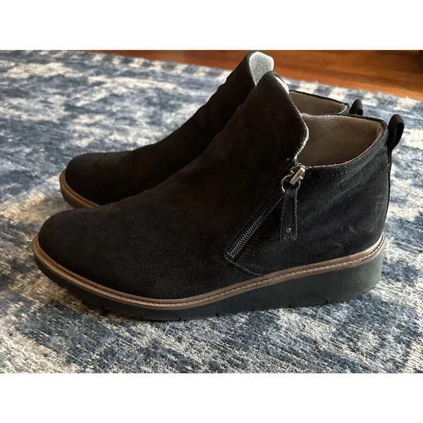 Dr. Scholl’s Booties Lanyn Wedge Black Comfort Side Zip Shoes Women’s Size 11M - Image 2