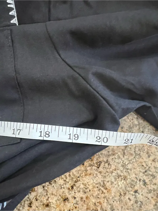Commense NWT Black Contrast Stitch Belted Shirt Dress Small Linen Blend Sold Out - Image 7