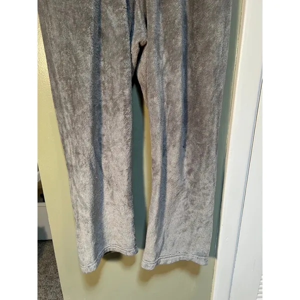 Free Haven Womens Sz Large Plush Sweatpants Lounge Pants Light Gray Straight Leg - Image 3