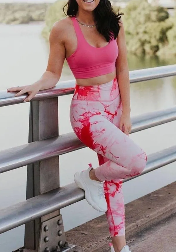 Balance Athletica Tie Dye Leggings - Pink - Small - Image 7