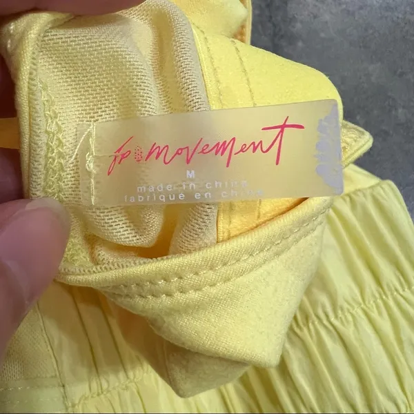 FP Movement The Way Home Lemon Romper Womens Small Cross Back Tennis Sporty EUC - Image 6