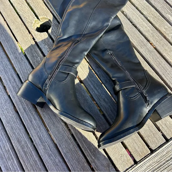 DV Dolce Vita Elyse‎ Over-The-Knee Buckle Block Heel Boot Size 6 - Image 8