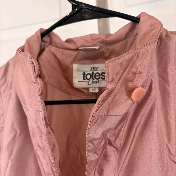 The Totes Coat vintage dusty rose nylon long coat - Image 5