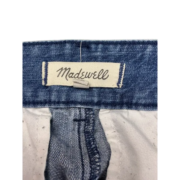 Madewell Wide Leg Pleated Jeans Medium Wash Blue High Rise‎ Trouser Size 0 - Image 9