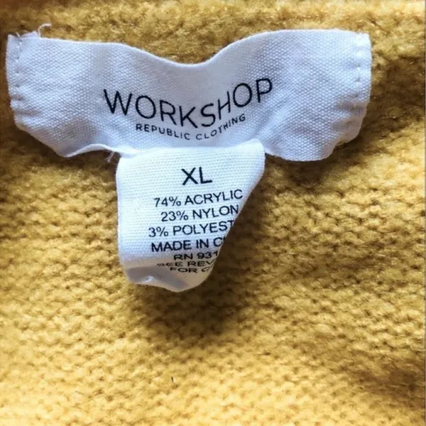 Workshop Republic Mustard Yellow Hi-Low Sweater | XL - Image 8