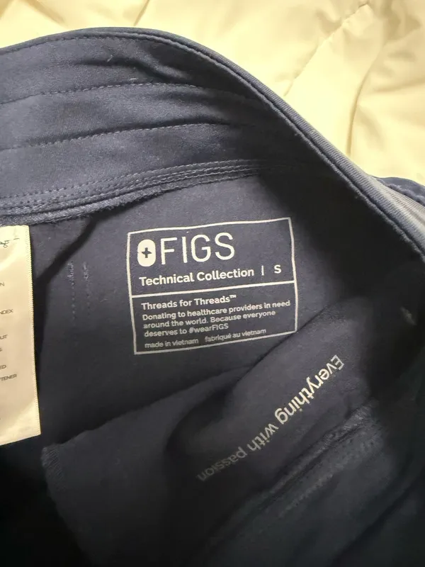 FIGS Navy Straight Leg Scrub Pants - Image 3