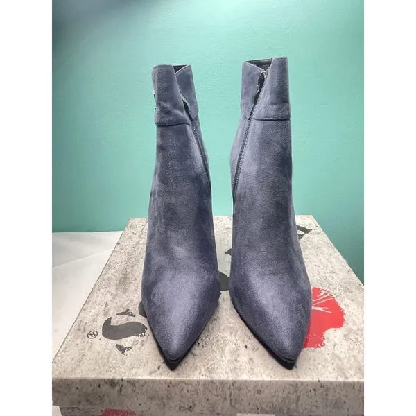 Stylish blue Suede Ankle Boots size 10‎ - Image 2